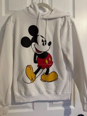 Disney White Classic Mickey Graphic Hoodie